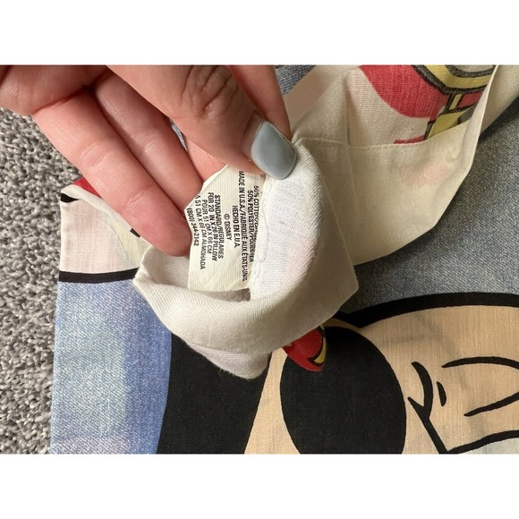 Vintage Disney Mickey Mouse Rise And Shine Standard Cotton Pillow Cases 2 - Picture 7 of 9